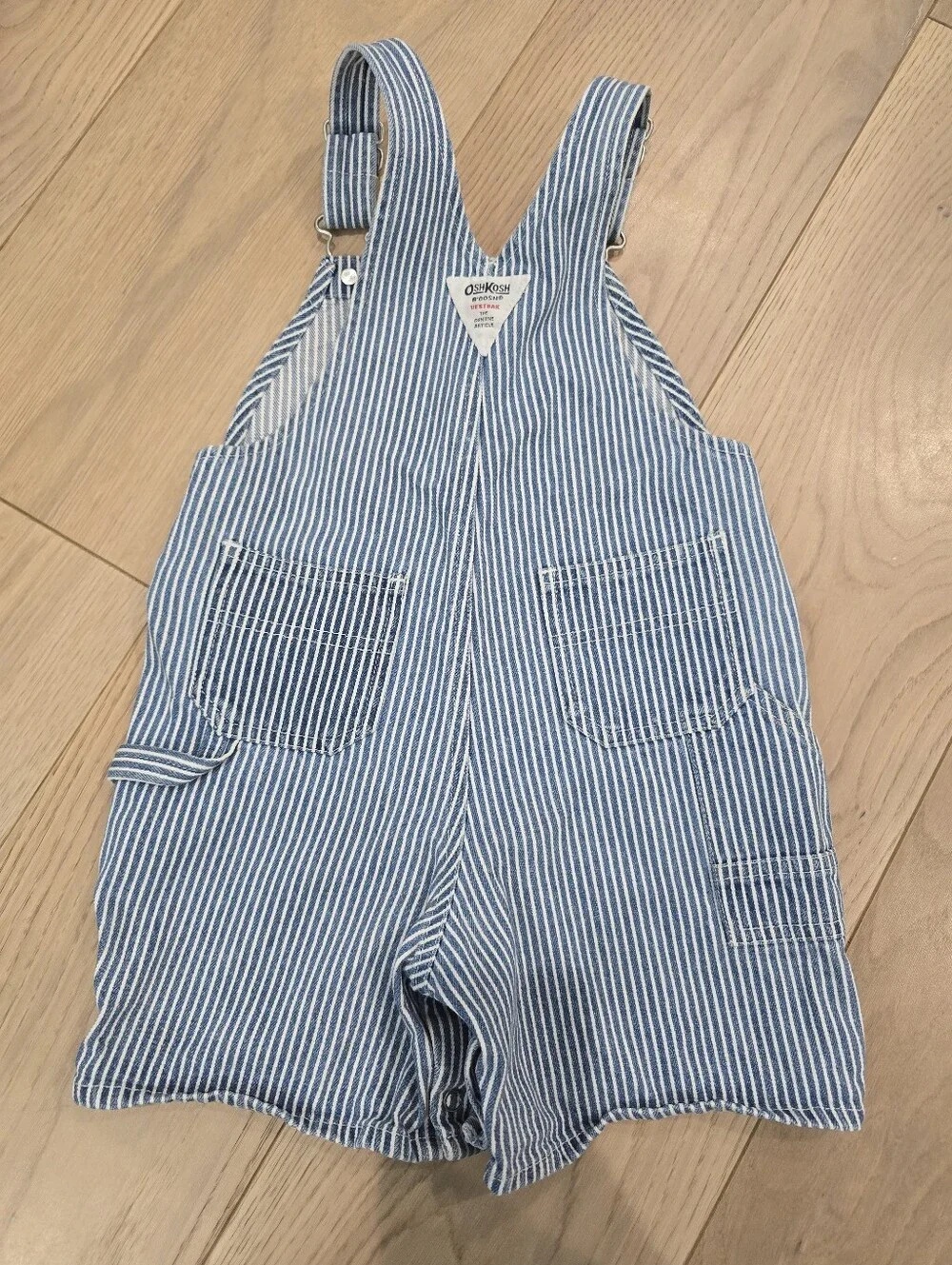 GUC OshKosh B'gosh Blue and White Striped Shortalls